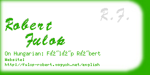 robert fulop business card