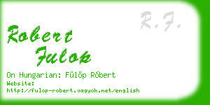 robert fulop business card